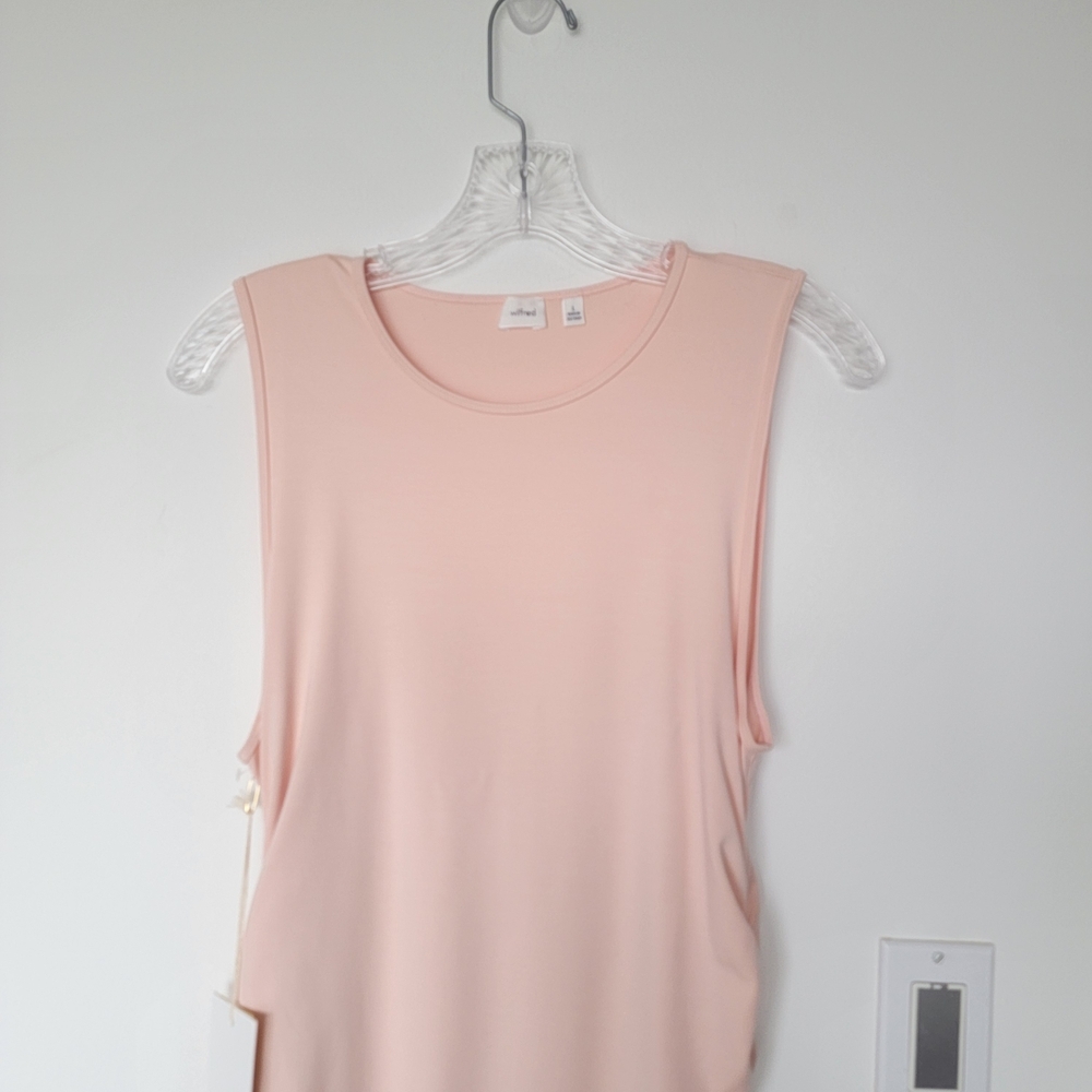 NWT ARITZIA WILFRED Elegant Pink Sleeveless Dress Size Large - Picture 3 of 10